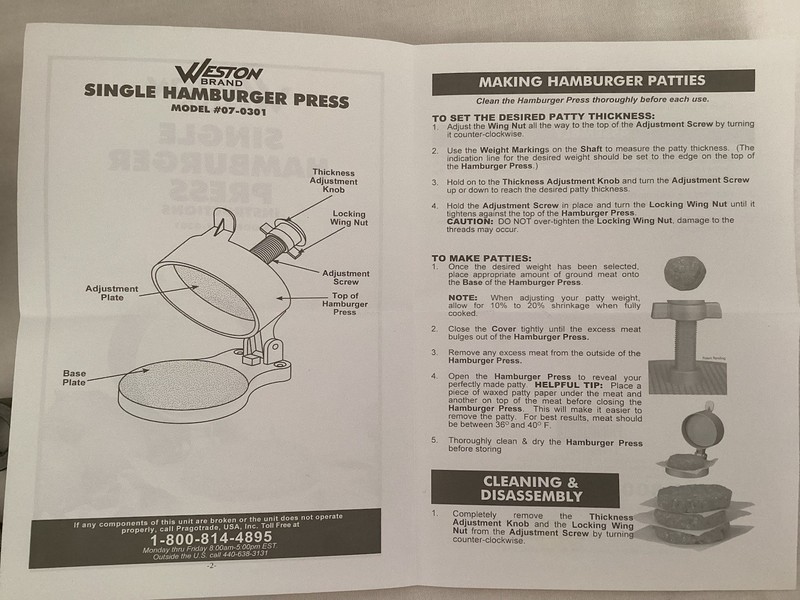 Weston Burger Press, Makes 4 1/2" Single, Non-stick Heavy-Duty Cast Aluminum gallery