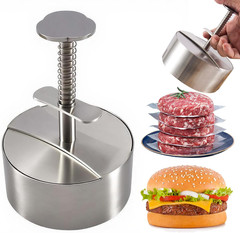 304 Stainless Steel Burger Press, Heavy Duty Adjustable Hamburger Meat Press Mak