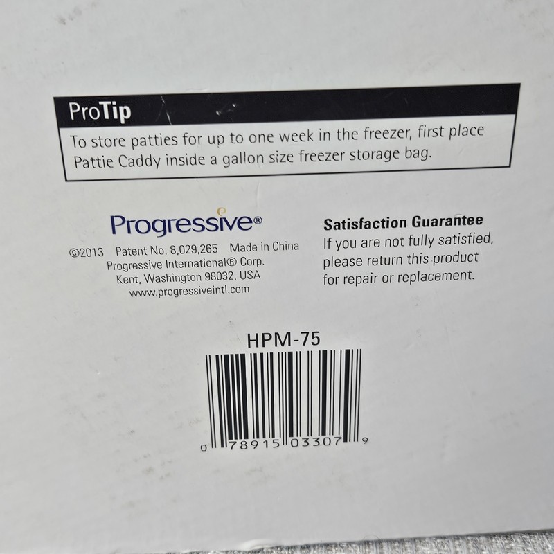 New In Packaging Progressive Pattie Caddy, Hamburger Maker & Store Hamburger gallery
