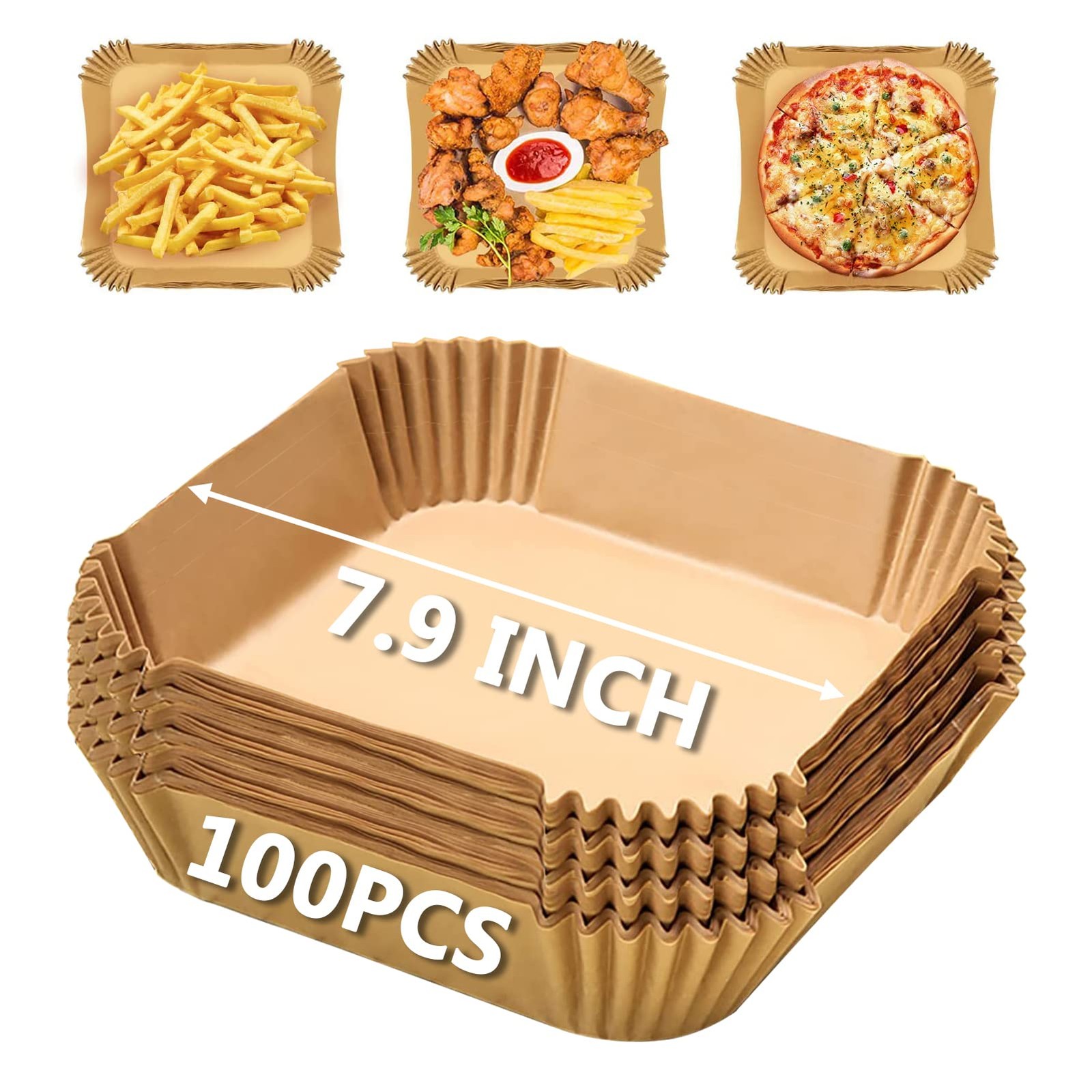 Air Fryer Liners 4qt for Chefman Fryer, Airfryer Square-7.9inch gallery