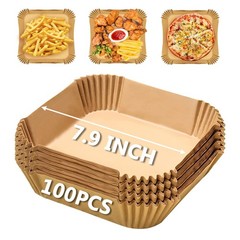 Air Fryer Liners 4qt for Chefman Fryer, Airfryer Square-7.9inch