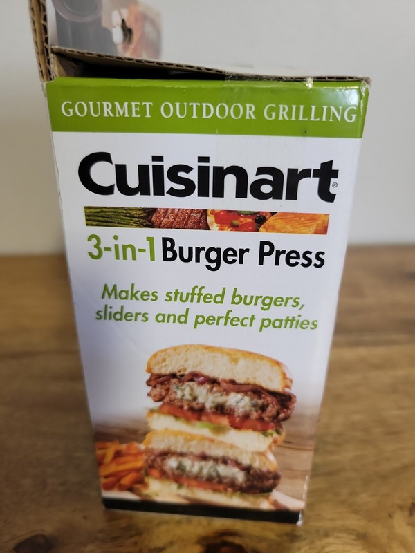 Cuisinart 3-in-1 Stuffed Burger Press Gourmet Outdoor Grill Tools NEW gallery