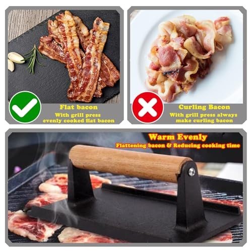 56-Pc Smash Burger Press Kit - 7.9" Cast Iron Grill Press & Accessories for BBQs gallery