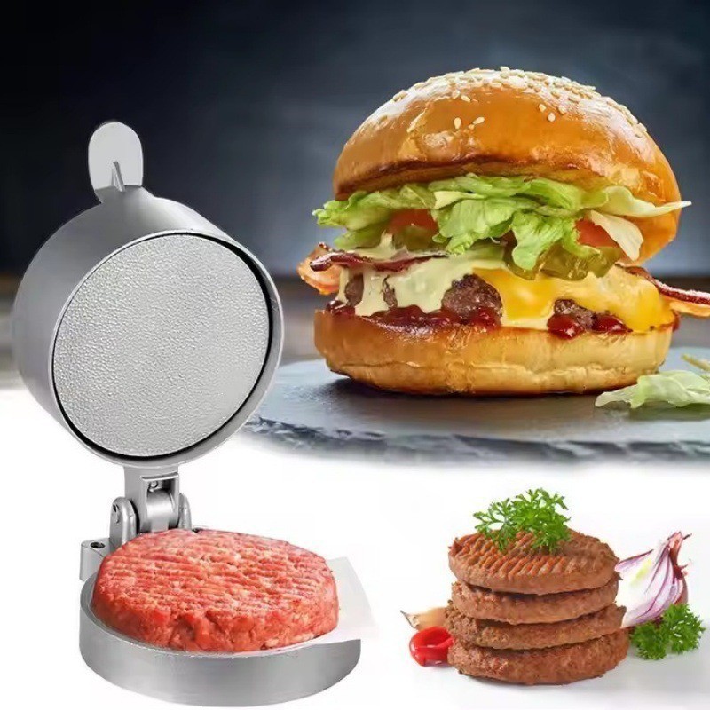 Hamburger Meat Press Aluminum AlloyTool Adjustable Press Hamburger Meat Pie Mold gallery