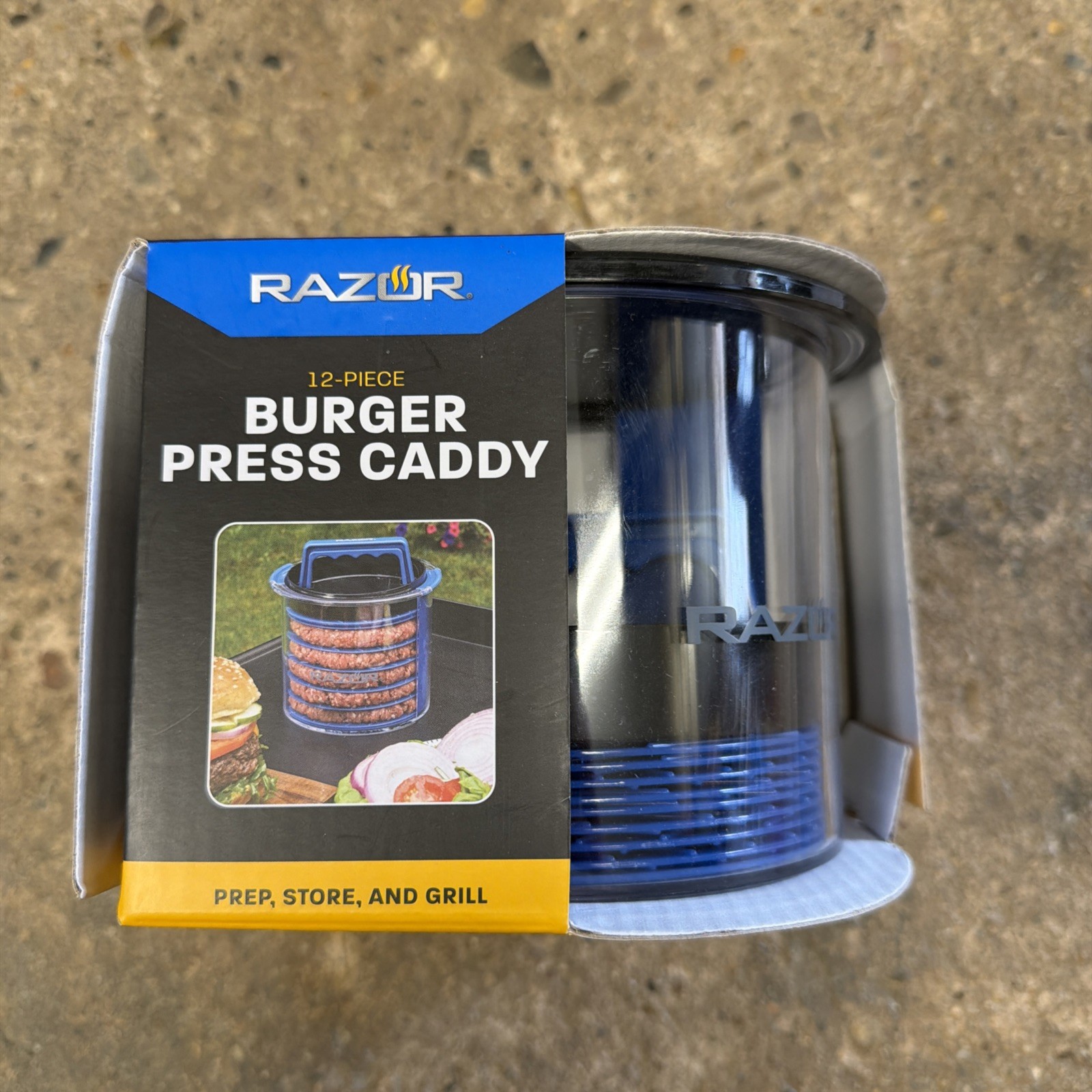 Razor Burger Press Caddy 12-Piece Prep & Store Burger Patties W/ Easy Pull Tabs gallery