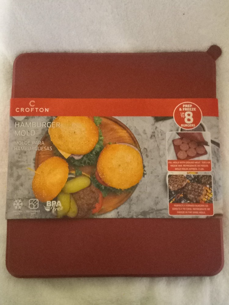 Crofton Burger Master Mold Innovative 8-in-1 Burger Press & Freezer Container