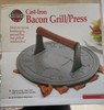 Norpro Cast Iron Bacon Grill Press 8.75 in Heavy Duty Hardwood Handle gallery