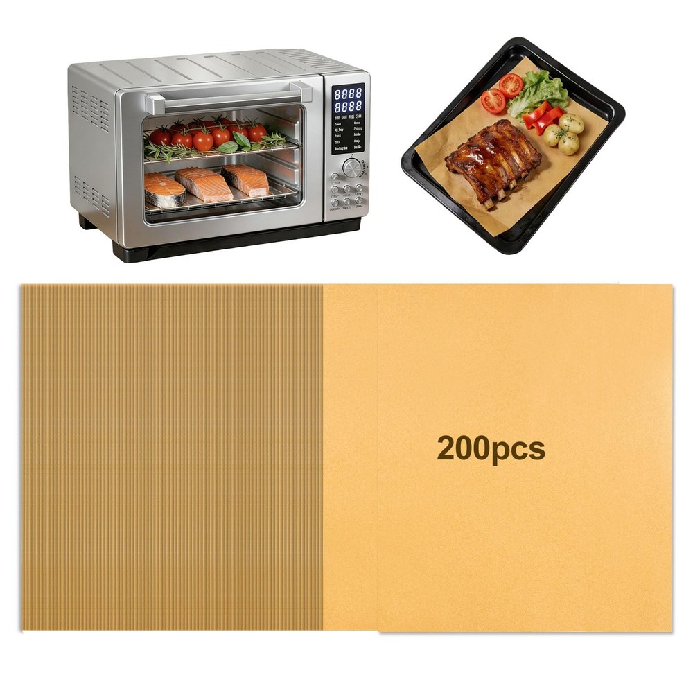200PCs Air Fryer Parchment Paper Liners Compatible with 16x24 inches, White