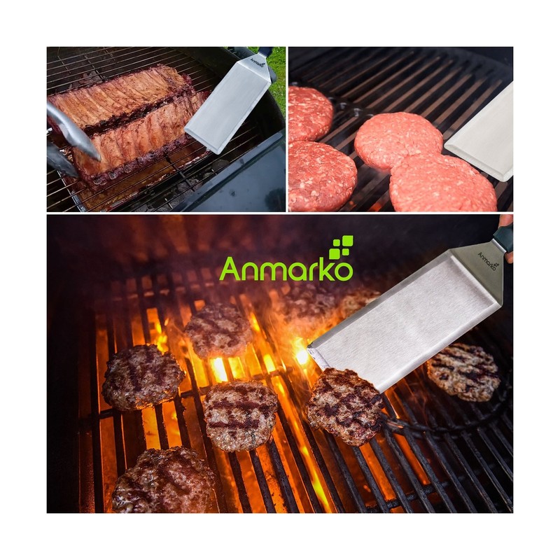 Anmarko Griddle Spatula Set - Stainless Steel Metal Spatula and Gri... Fast Ship gallery