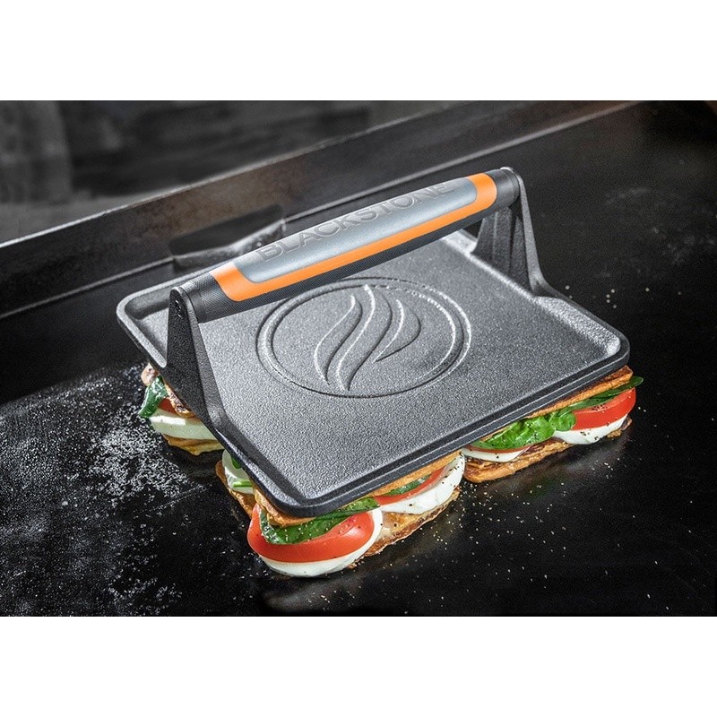 Cast Iron Griddle Press Heat Resistant Handle Non Stick Grill Bacon Burger Tool gallery