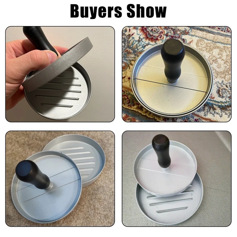 1 Pc Non Stick Stuffed Burger Meat Press Hamburger Patty Maker Tool Aluminum gallery