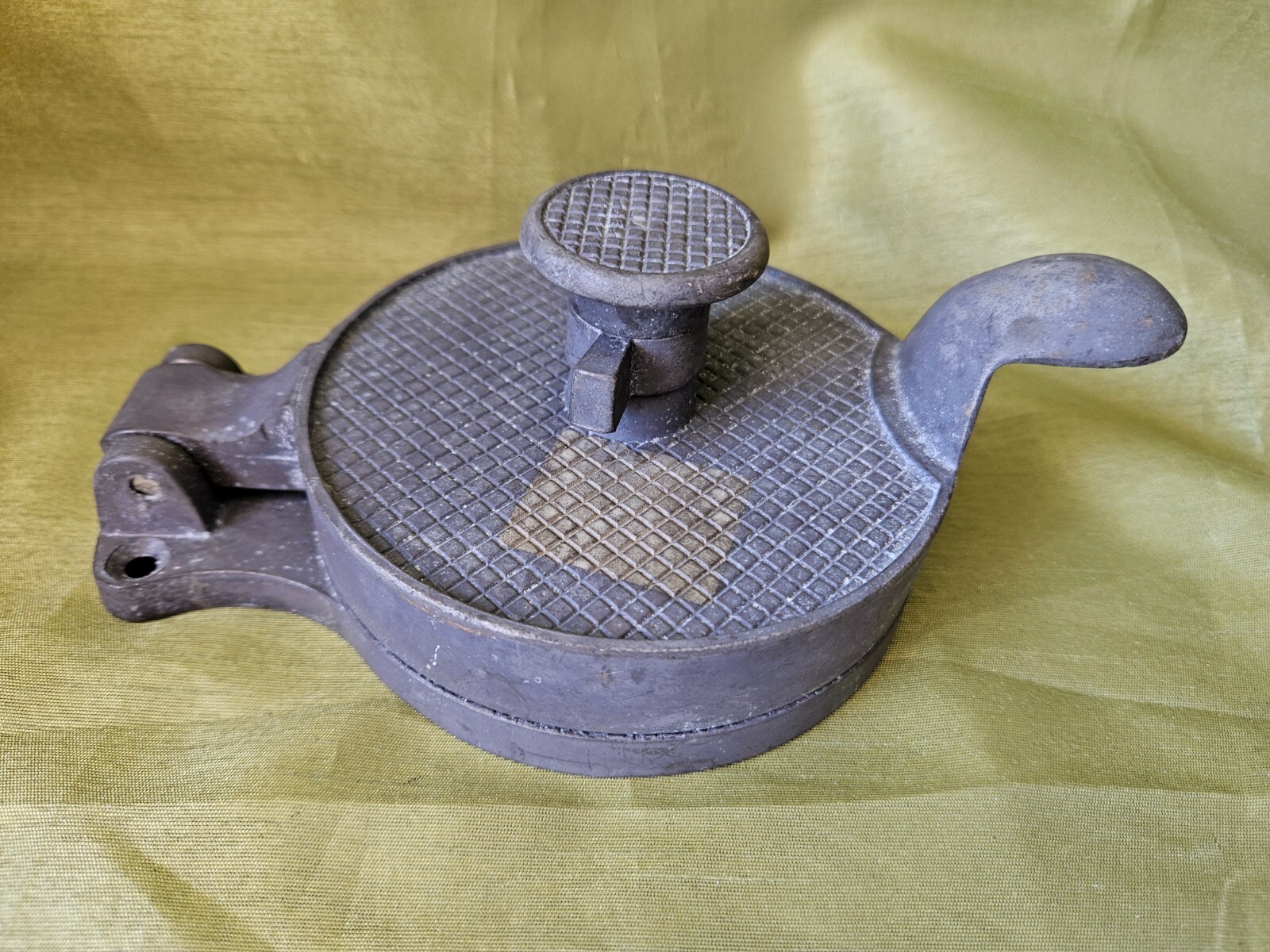 Vintage Metal Adjustable Hamburger Patty Press 4 5/8" Commercial Kitchen Tool gallery