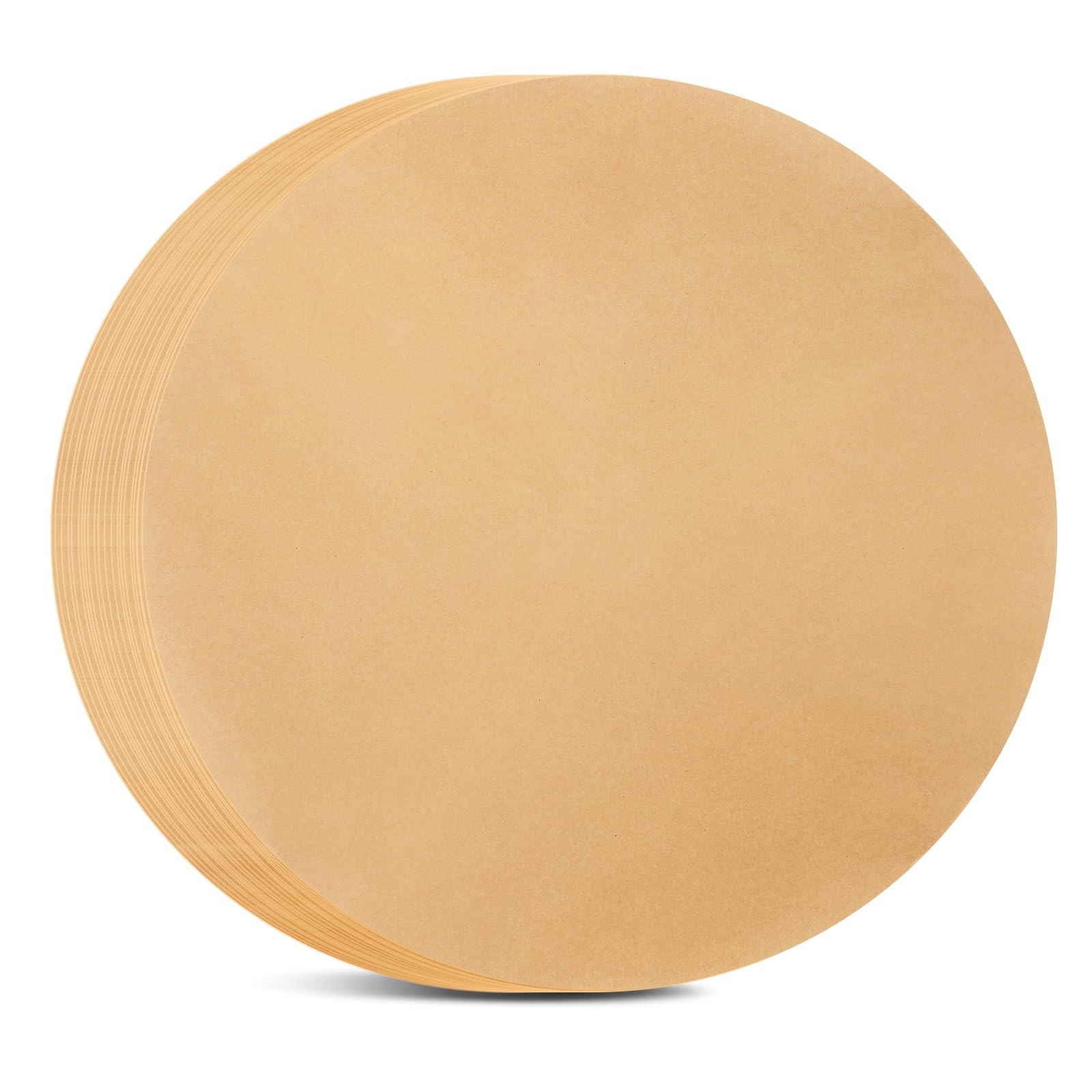 BYKITCHEN 14 Inch Parchment Paper Rounds, Non Stick Pizza 14, unbleached gallery