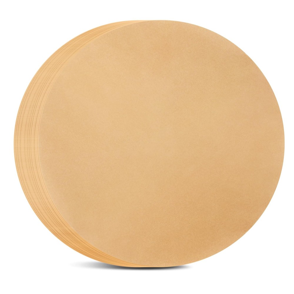 BYKITCHEN 14 Inch Parchment Paper Rounds, Non Stick Pizza 14, unbleached