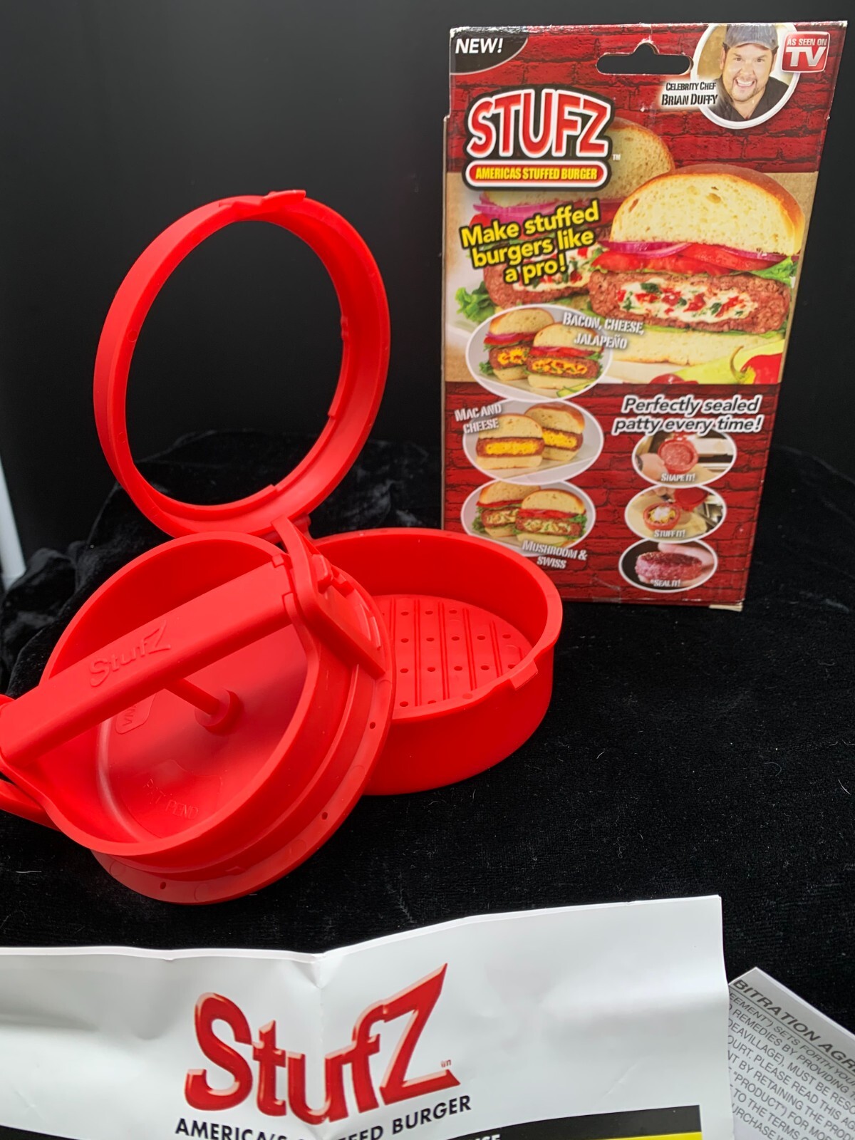 STUFZ Burger Press As seen On TV, Make Stuffed Burgers Like a Pro-New Sealed Box gallery