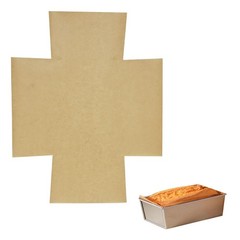 KAKUPPA 50 Pcs Loaf Pan Liners, 6.3×3.54×2.95in Pre Cut Parchment s, Brown