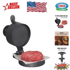 Effortless Patty Press with Spring Mechanism – Perfect for Burgers & Sausages