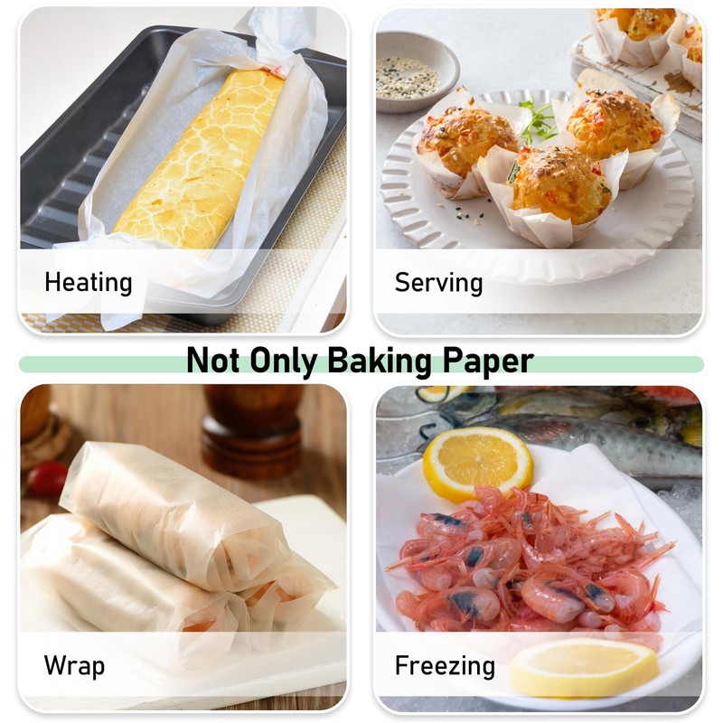 EcoDispose Non-Stick Precut Parchment Paper Baking Full Pan -1000pcs, White gallery