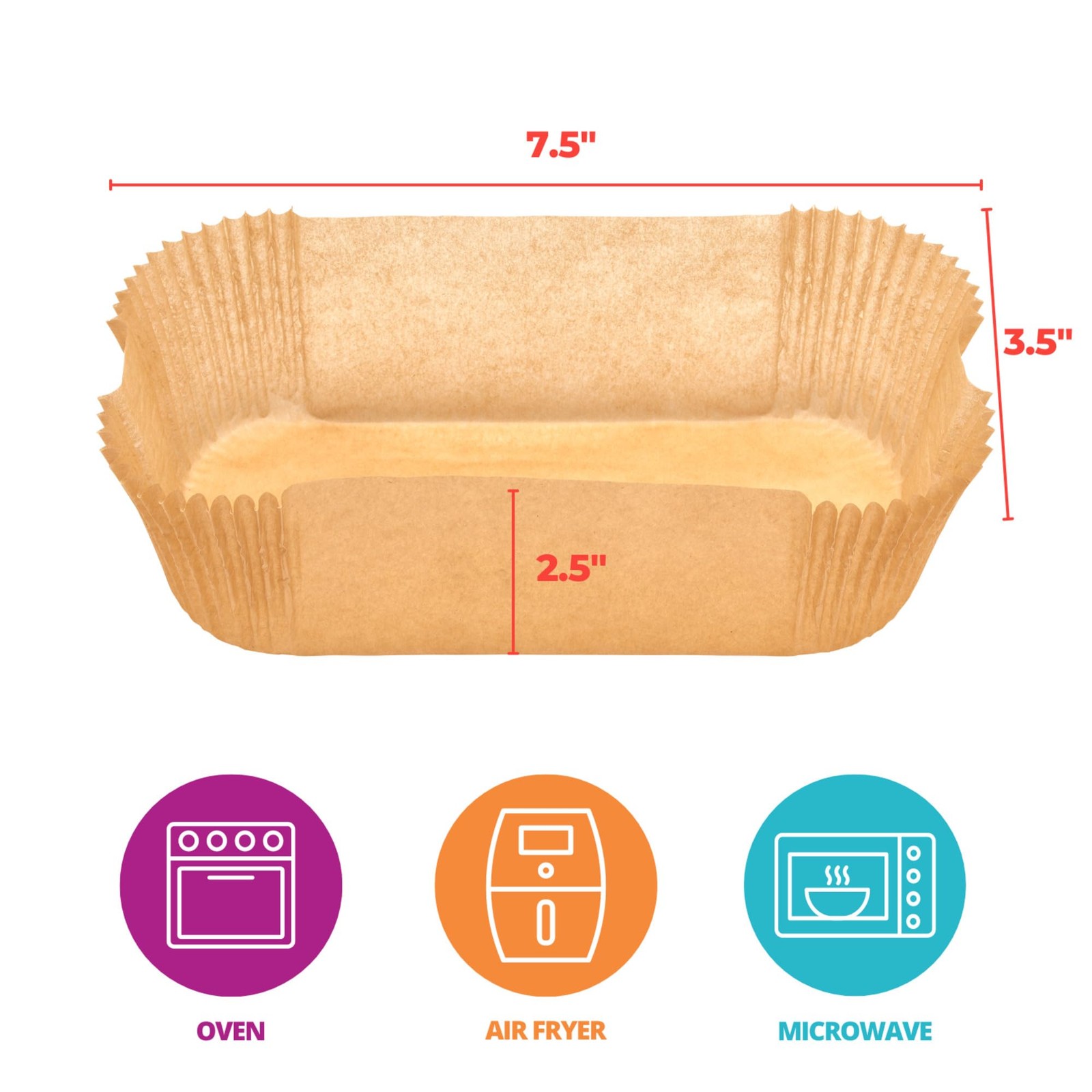 DecoPac 2lb Loaf Pan Liners, 100 Pack, Non-Stick Siliconized 2lb, Natural gallery