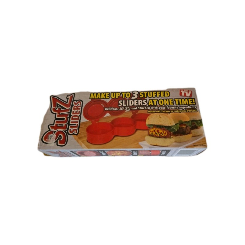 Stufz Sliders Burgers Press Sealed Sliders Patty Maker 3 At Once As Seen On TV gallery