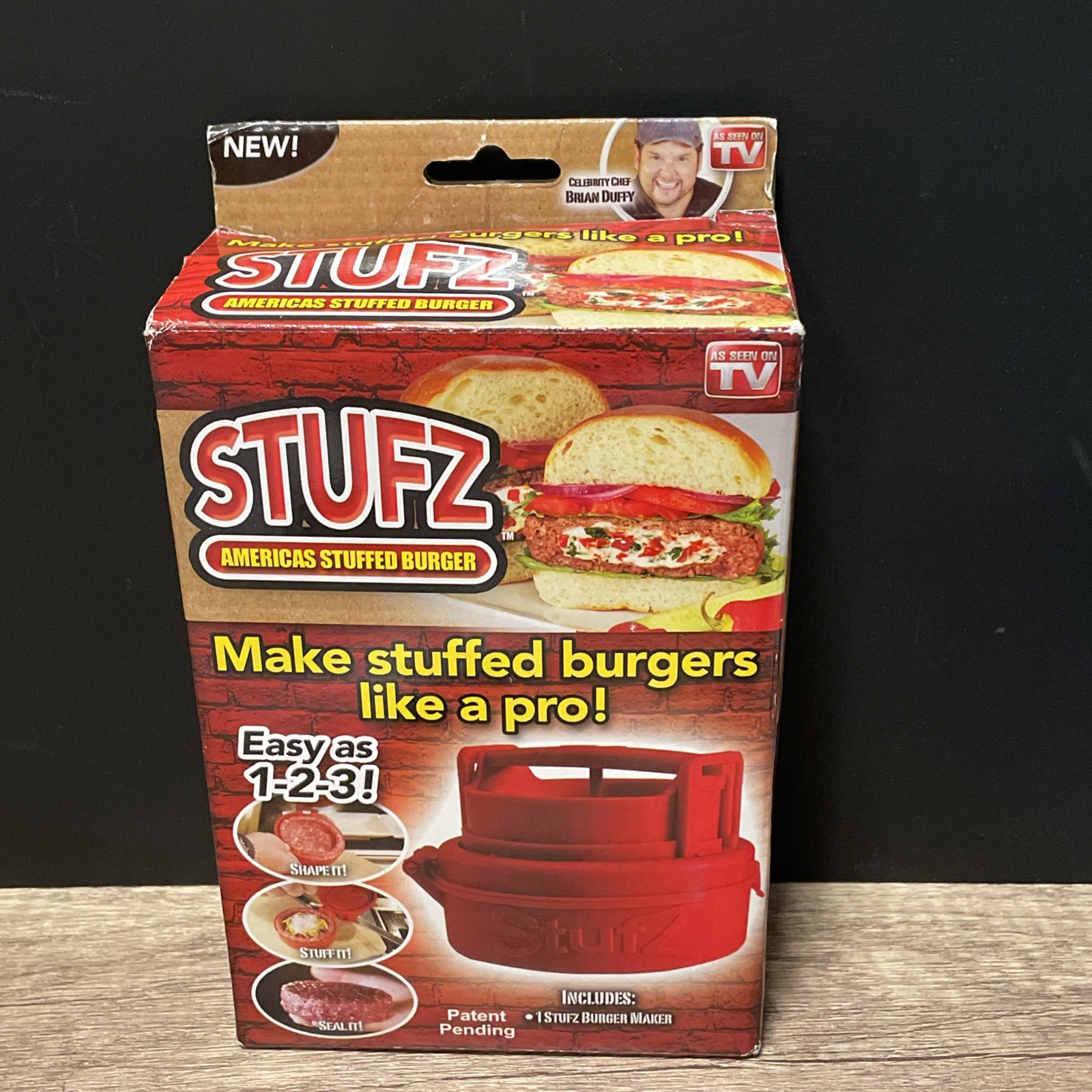 STUFZ Stuffed Hamburger Maker Stuffed Patty Press BBQ TV NIB gallery