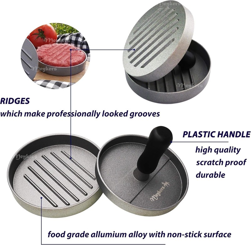 High-Quality Burger Press with 100 Parchment Papers - Ideal for Gourmet Patties gallery