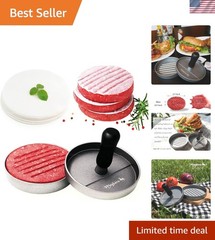 100-Piece Non-Stick Burger Press Set with Parchment Papers for Perfect Patties