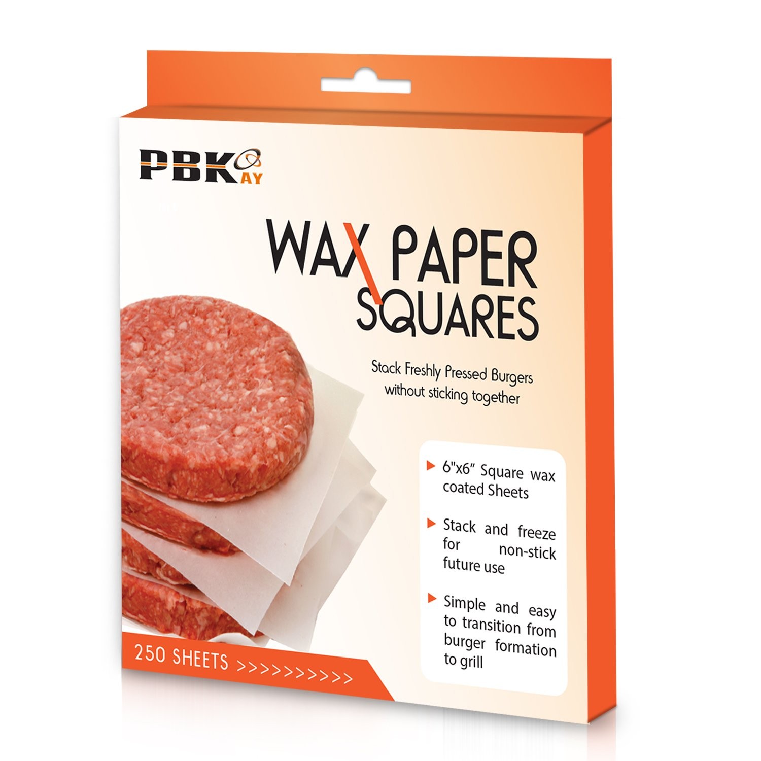 Hamburger Patty Paper Sheets, Wax Squares 250 pcs 6" x x 6", White gallery