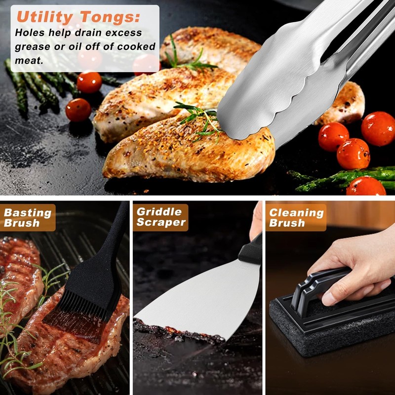 N NOBLE FAMILY 27 PCS Griddle Accessories Kit, Flat Top Grill Accessories Set... gallery