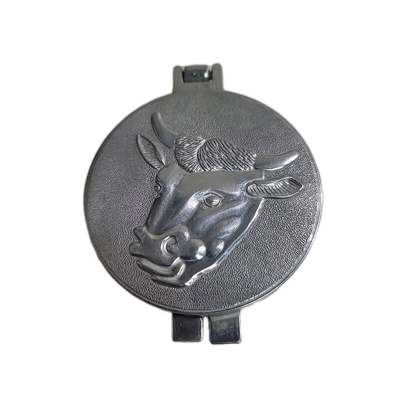 Vintage Aluminum Hamburger Press Bull Head Taiwan Cast Meat Patty Mold gallery