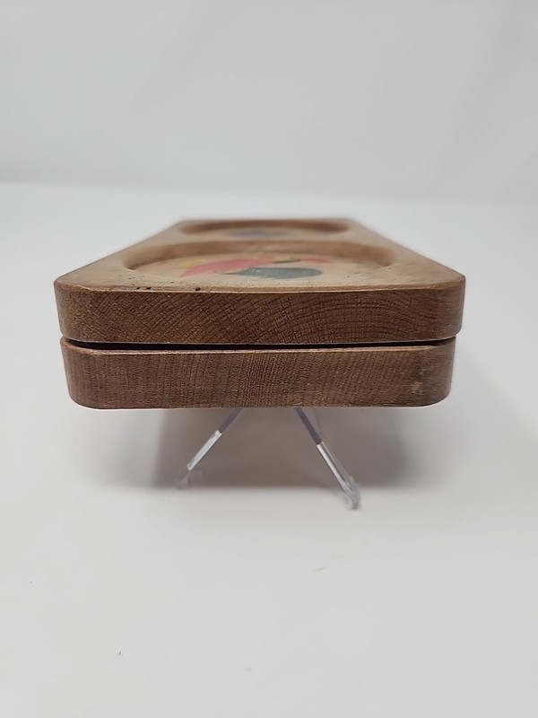 Vintage Farmhouse Style BAUMANN Enamelware & Wood Double Hamburger Press gallery