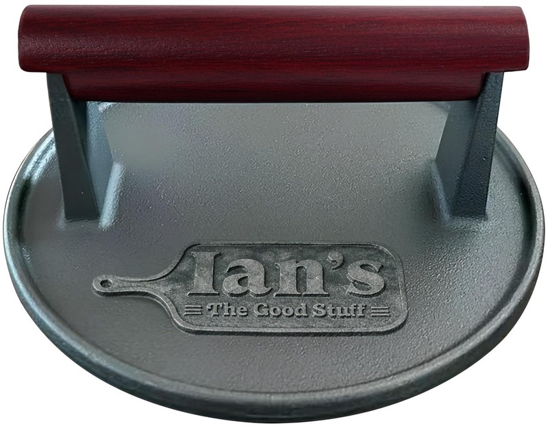 Heavy Duty 6.5" Cast Iron Burger Press - Perfect for Smash Burgers & Grilling Gi gallery