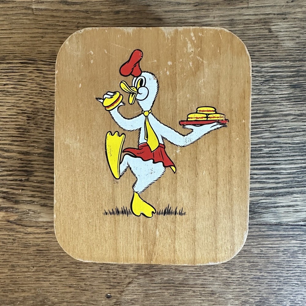 Vintage Hamburger Press Double Sided Mold MCM Chicken Kitchen Decor RARE