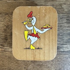Vintage Hamburger Press Double Sided Mold MCM Chicken Kitchen Decor RARE