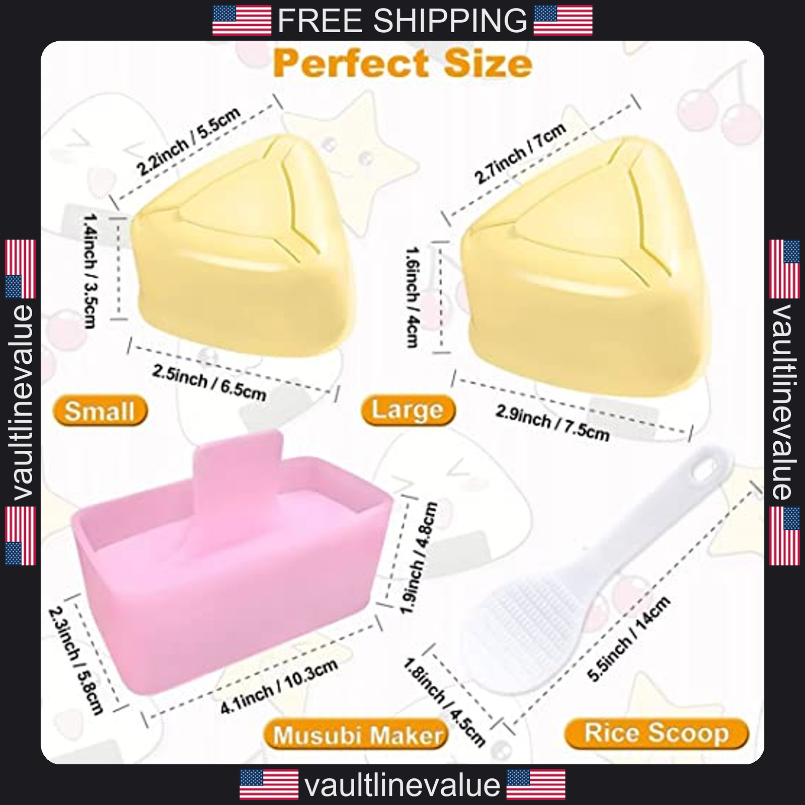 Onigiri mold 3 pack musubi press maker triangle rice ball bento lunch home DIY gallery