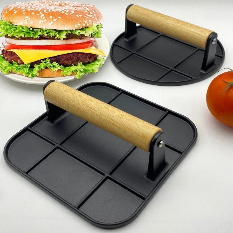 Burger Press Aluminum Alloy Non-Stick Round Square Meat Mold BBQ Tool gallery