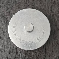 Heuck Vintage Aluminum Burger Press Round Patty Maker Silver 4 Inch Retro BBQ