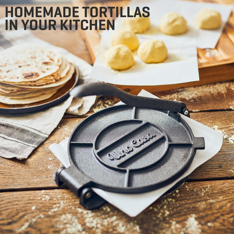 Uno Casa Tortilla Master Kit - Tortilla Press 8 Inch with 10.5 IN Comal Pan, ... gallery