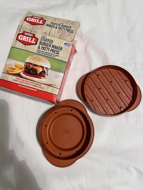 Expert Grill 3-in-1 Stuffed Burger Maker & Patty Press (round)) USA Made! gallery