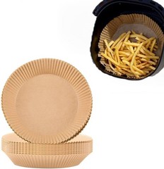Air Fryer Liners Disposable, 100 PCS Non-stick 6.3 inch, Natural 6.3Inch