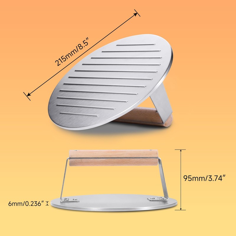 Professional-Grade 8.5-Inch Extra-Large Burger Press Heavy Duty Stainless gallery