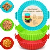 Buauty 3 Pack Air Fryer Silicone 7.9*7.9*2 inch, 3 Pack: Blue+Green+Red gallery