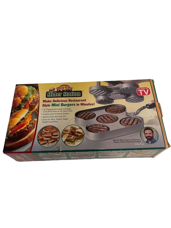 Big City Slider Station Nonstick Surface Mini Burger Maker - Open Box gallery