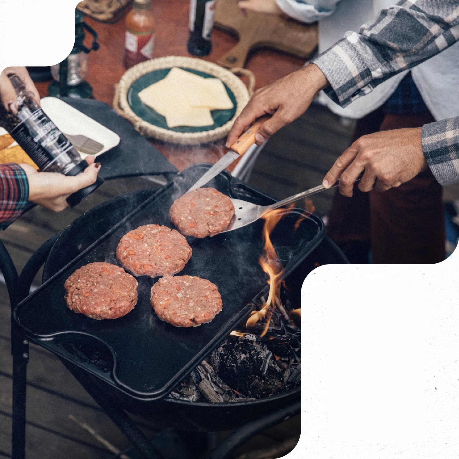 Heavy Duty Cast Iron Grill Press, Panini Burger Bacon, Flaxseed Oil Seasoned gallery