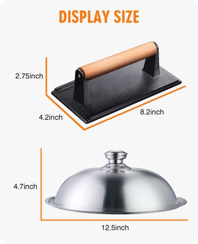 HOMENOTE Griddle Accessories for Blackstone, Commercial Grade 12 Inch Heavy D... gallery