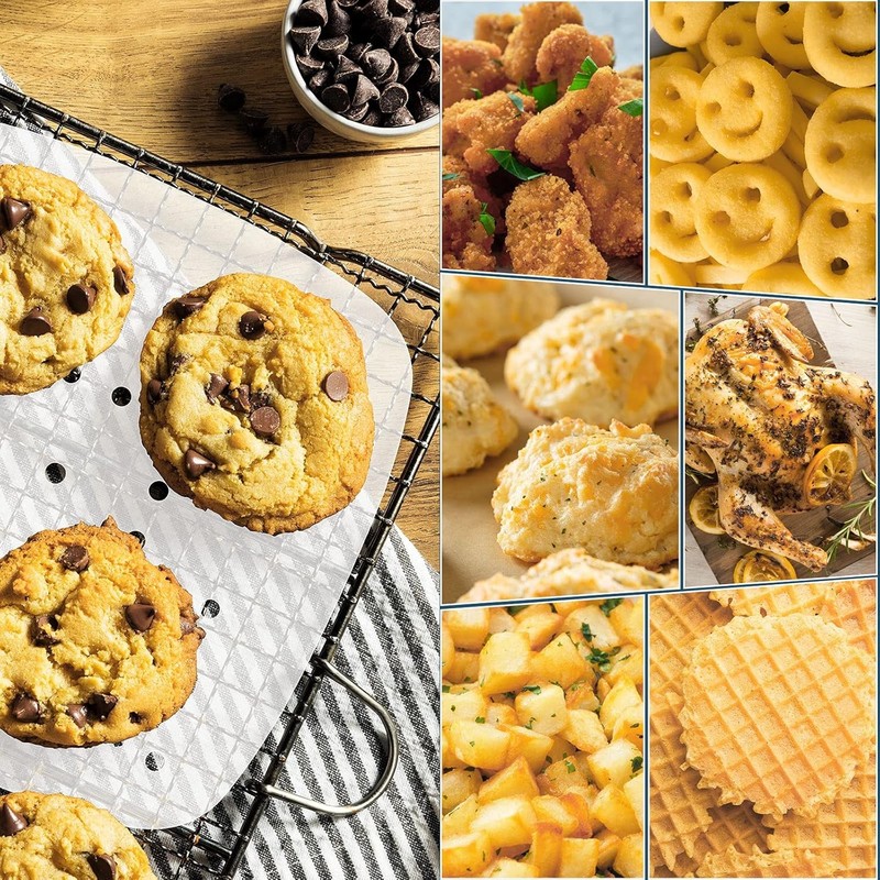 200pcs Air Fryer Parchment Paper Disposable Liner 8.5in x 8.5in, White gallery
