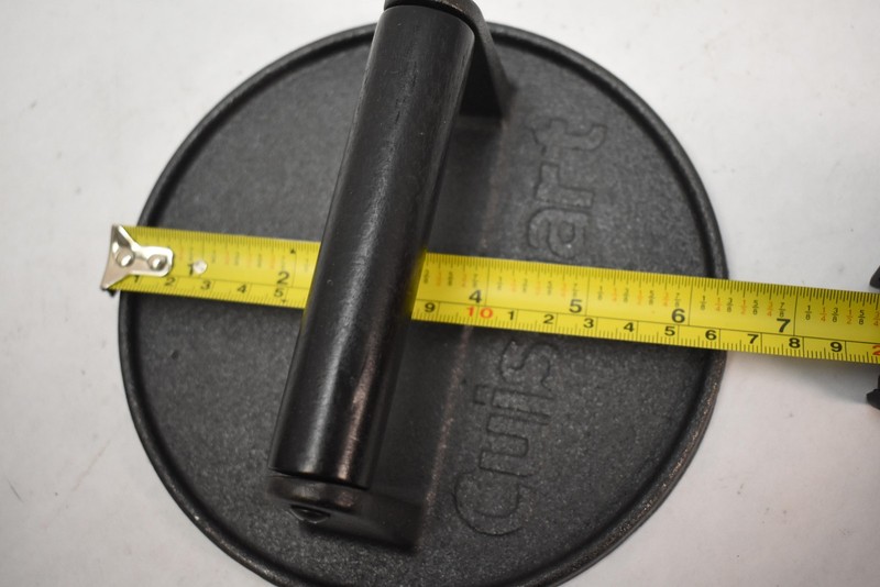 Cuisinart Cast Iron Grill Press Medium Round Black Burger Bacon Kitchen 6.5" gallery