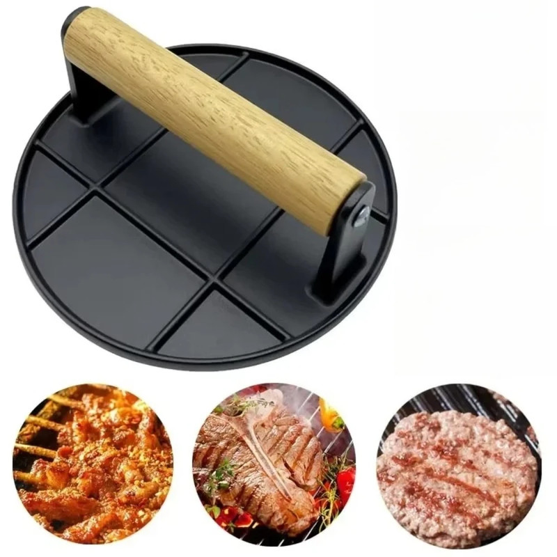 Aluminum Alloy Meat Press Manual Burger Press Non Stick round Meat Patty Burger gallery