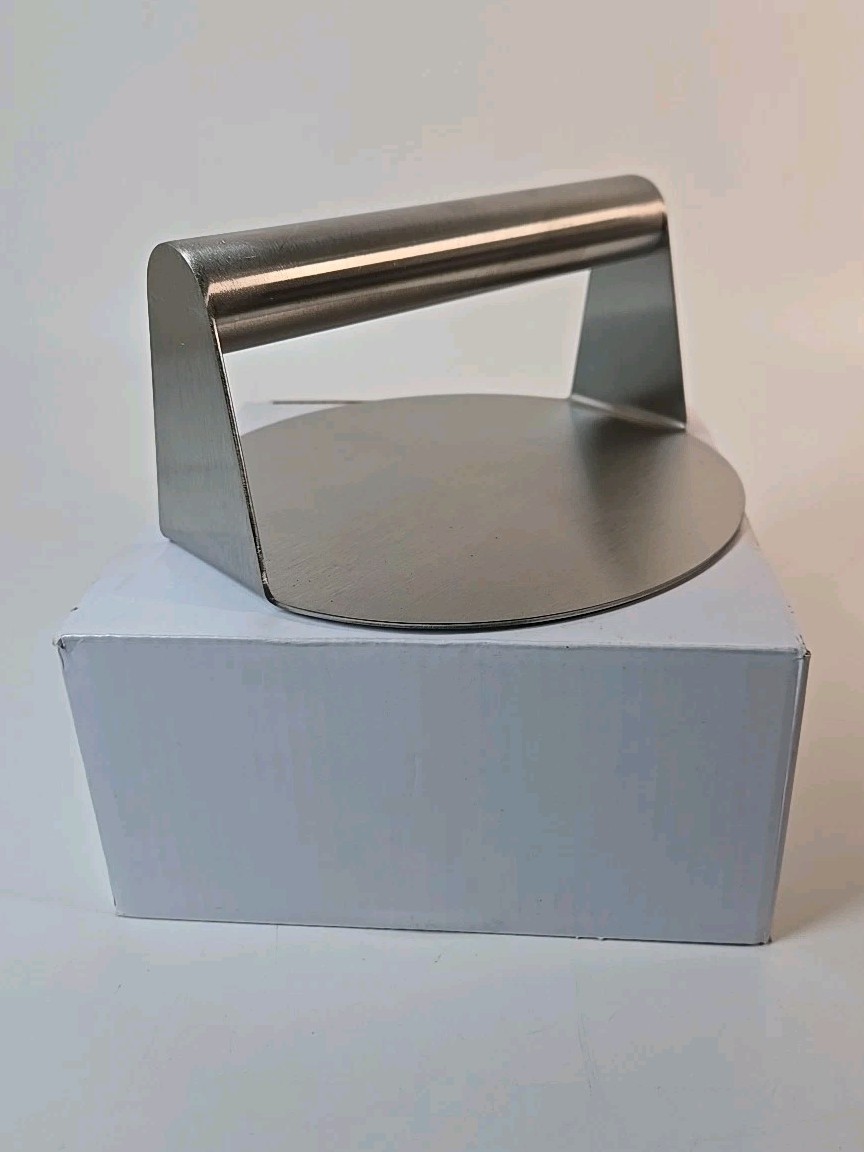 Stainless Steel Burger Press Round Smash Burger with Handle *New* gallery