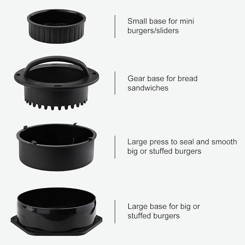4-in-1 Smash Burger Press Kit - Non-Stick Stuffed Burger Mold & Cast Iron Presse gallery